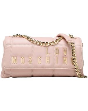 Moschino Logo-Appliqué Cross-Body Bag - Pink