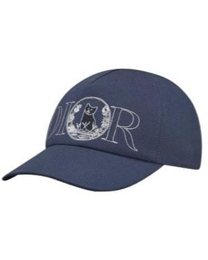 Dior Logo Embroidered Baseball Cap - Blue