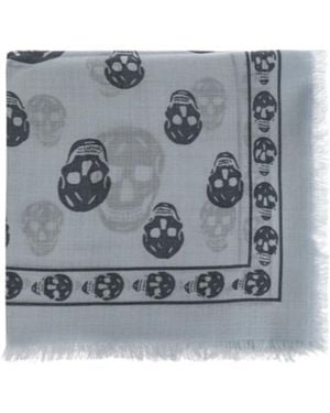 McQueen Printed Scarf - Gray