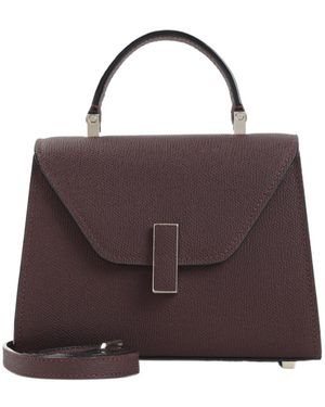 Valextra Iside Foldover Micro Crossbody Bag - Brown