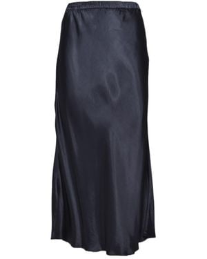 Aspesi Satin Midi Skirt - Blue