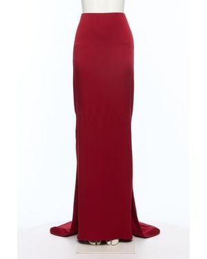 Valentino Pleated Midi Skirt - Red
