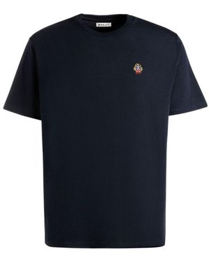 Bally Logo Embroidered Crewneck T-Shirt - Black