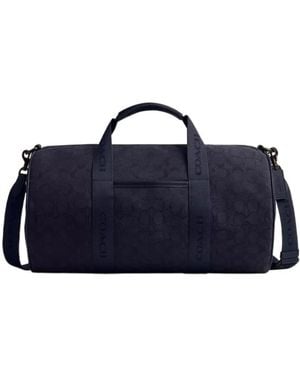 COACH Theo Monogram Duffle Bag - Blue
