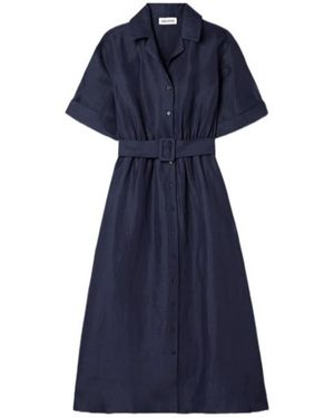 Rosie Assoulin Simple Shirt Dress - Blue