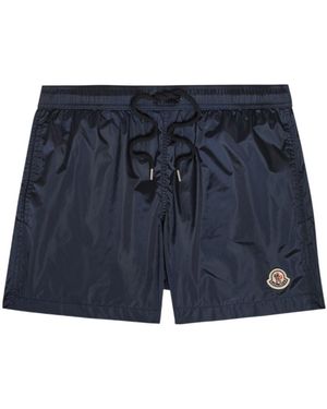 Moncler Logo Shell Swim Shorts - Blue