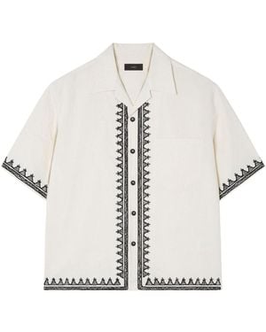 Alanui Akasha Embroidered-Edge Shirt - White