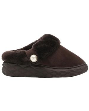 Jimmy Choo Round-Toe Mules - Brown