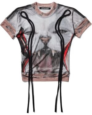OTTOLINGER Mesh Graphic T-Shirt - Gray