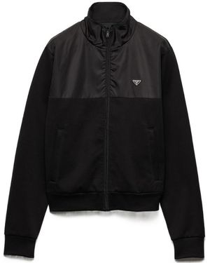 Prada Fleece Zipped Jacket - Black