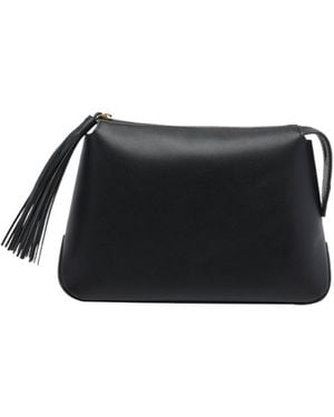 Pinko Tassel Zip Clutch Bag - Black