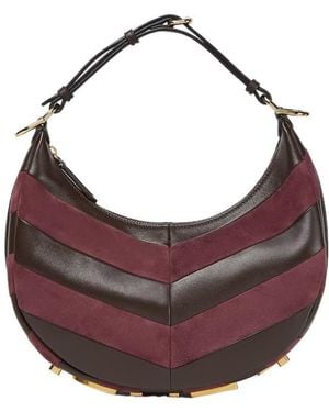 Fendi Graphy Two-Toned Small Tote Bag - Purple