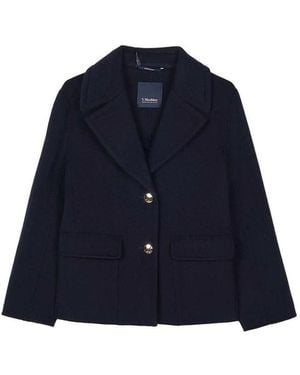 Max Mara Long-Sleeve Casual Jacket - Blue