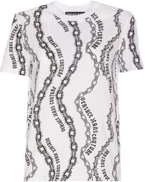 Versace Jeans Couture Couture Chain Couture Printed Crewneck T-Shirt - White