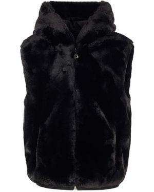 Moose Knuckles Zipped Hooded Gilet - Black