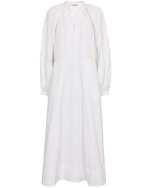 Jil Sander Cotton Poplin Midi Dress - White