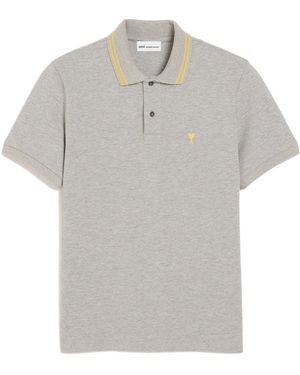 Ami Paris Ami Short Sleeved Polo Shirt - Grey