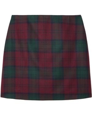 Blazé Milano Plaid Mini Skirt - Red
