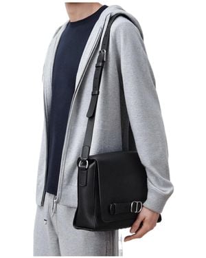Dior Normandie Messenger Bag With Flap - Blue