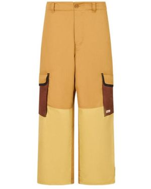 Marni Water-Repellent Gabardine Colour-Block Cargo Trousers - Yellow