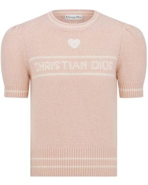Dior Short-Sleeved Sweater - Pink