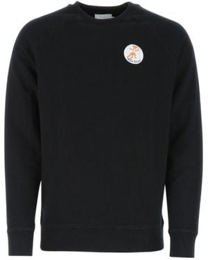 Maison Kitsuné Chest Logo-Print Detail Jumper - Black