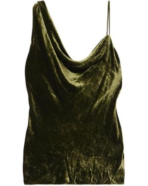 Dries Van Noten Asymmetrical Draped Top - Green
