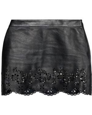 Isabel Marant Natea Leather Skirt - Grey