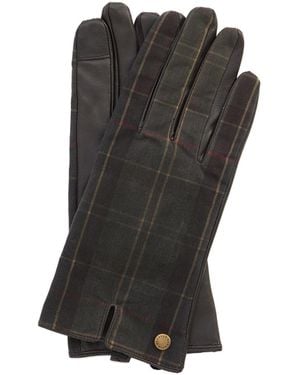 Barbour Scarlet Tartan Gloves - Black