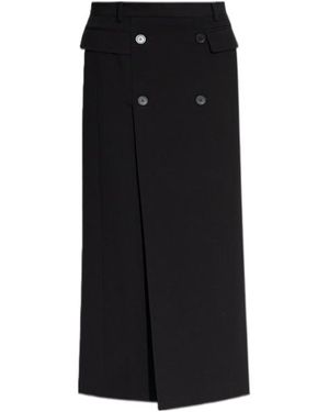 Balenciaga Decorative Buttons Maxi Skirt - Black