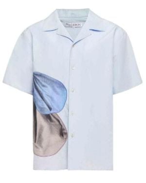 JW Anderson Jw Anderson Balloon Embroidered Short Sleeved Shirt - Blue