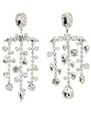 Magda Butrym Crystal-Embellished Drop Earrings - White