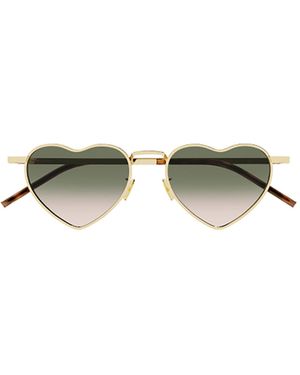Saint Laurent Eyewear Loulou Heart Frame Sunglasses - Multicolour