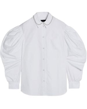 Simone Rocha Long-Sleeved Collared Shirt - White