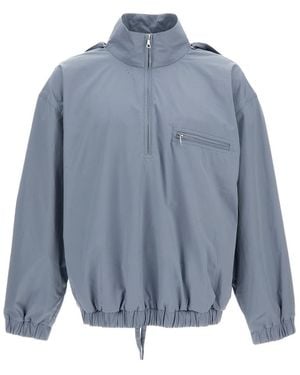 Rier Zip Detailed Drawstring Hem Jacket - Blue