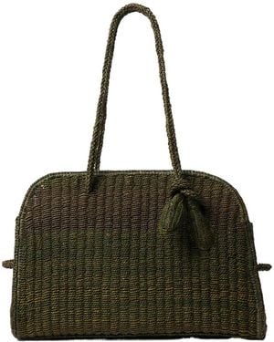 Jacquemus Turismo Bow Detailed Bowling Bag - Green