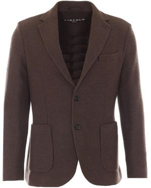 Circolo 1901 Single-Breasted Patch-Pocket Blazer - Brown