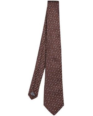 Giorgio Armani Pointed-Tip Tie - Brown