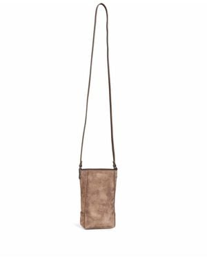 Brunello Cucinelli Bc Duo Monili-Embellished Suede Cross Body Bag - White