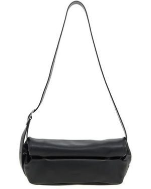 Jil Sander Small Rollup Shoulder Bag - Black