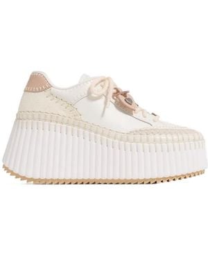Chloé Chloé Nama Platform Sneakers - White
