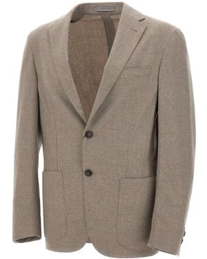 Corneliani Single-Breasted Blazer - Brown