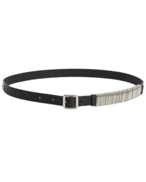 Jil Sander Loops Buckle Belt - White