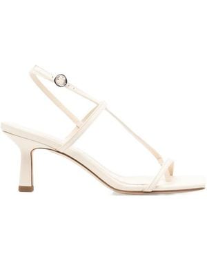 Aeyde Square-Toe High-Heeled Sandals - White