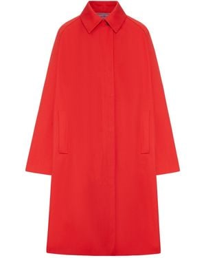 Prada Single-Breasted Coat - Red