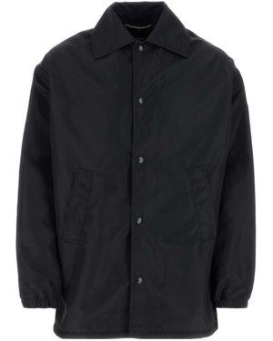 Dolce & Gabbana Logo Plaque Drawstring Hem Parka - Blue