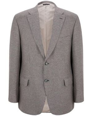 Brioni Houndstooth Blazer - Grey