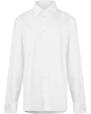 Saint Laurent Long Sleeve Plain Shirt - White