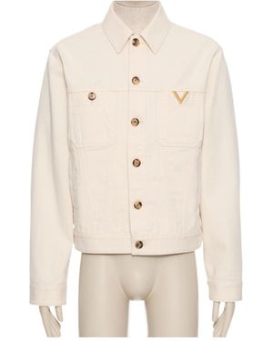 Valentino Button-Up Long-Sleeved Jacket - Natural