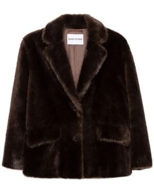 Stand Studio Evyn Faux Fur Jacket Clothing - Black
